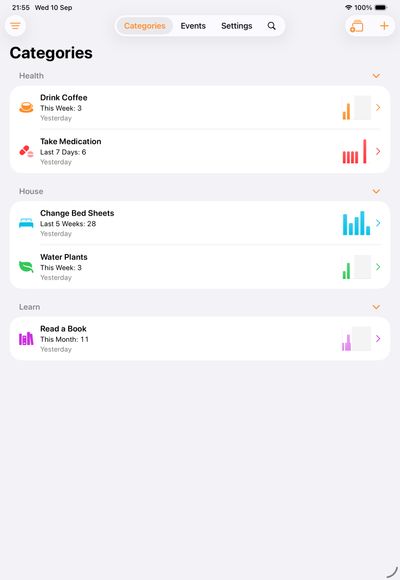 Chronicling iPad screenshot showing split view interface